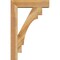 Ekena Millwork Merced Block Rough Sawn Bracket w/ Offset Brace, Western Red Cedar, 6"W x 22"D x 34"H BKT0604X22X34MRC05RWR - alternate 3